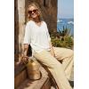imageArachampCloz Womens Wool Blend Elbow Sleeve Summer Oversized Casual SweaterOffwhite