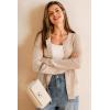 imageArachampCloz Womens Wool Blend Lightweight Business Casual Cardigan Sweaters TopsApricot