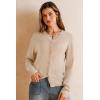 imageArachampCloz Womens Wool Blend Lightweight Business Casual Cardigan Sweaters TopsApricot