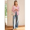 imageArachampCloz Womens Wool Blend Lightweight Business Casual Cardigan Sweaters TopsLight Pink