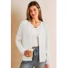 imageArachampCloz Womens Wool Blend Lightweight Business Casual Cardigan Sweaters TopsOffwhite