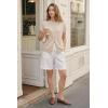 imageArachampCloz Womens Wool Blend Oversized Lightweight Cardigan Short Sleeve Summer Casual Sweaters TopsApricot