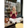 imageArachampCloz Womens Wool Blend Oversized Lightweight Cardigan Short Sleeve Summer Casual Sweaters TopsBurgundy