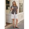 imageArachampCloz Womens Wool Blend Oversized Lightweight Cardigan Short Sleeve Summer Casual Sweaters TopsCoffee