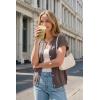 imageArachampCloz Womens Wool Blend Oversized Lightweight Cardigan Short Sleeve Summer Casual Sweaters TopsCoffee
