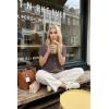 imageArachampCloz Womens Wool Blend Oversized Lightweight Cardigan Short Sleeve Summer Casual Sweaters TopsCoffee