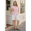 imageArachampCloz Womens Wool Blend Oversized Lightweight Cardigan Short Sleeve Summer Casual Sweaters TopsLight Pink
