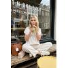 imageArachampCloz Womens Wool Blend Oversized Lightweight Cardigan Short Sleeve Summer Casual Sweaters TopsOffwhite