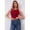 imageArachampCloz Womens Wool Blend Sweaters Non See Through Summer Business Casual Tank 2026Cburgundy Red
