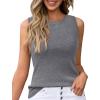 imageArachampCloz Womens Wool Blend Sweaters Non See Through Summer Business Casual Tank 2026Dark Gray