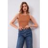 imageArachampCloz Womens Wool Blend Sweaters Non See Through Summer Business Casual Tank 2026Dark Orange
