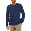 imageArachampCloz Mens Wool Blend Loose Fit Sweater Ultra Soft 2025 Spring Bottoming Crewneck Fashion PulloverBlue