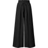 imageArachampCloz Summer Womens Linen Blend High Waisted Flowy Wide Leg Palazzo Casual PantsBlack