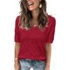 imageArachampCloz Womens Lightweight Spring Summer Sweater Tops Casual Short Sleeve Blouses ShirtsBred