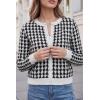 imageArachampCloz 100 Cotton Cropped Cardigan for Women Button Up Lightweight Sweater Business Casual Outfits 2026Black
