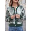 imageArachampCloz 100 Cotton Cropped Cardigan for Women Button Up Lightweight Sweater Business Casual Outfits 2026Green