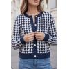 imageArachampCloz 100 Cotton Cropped Cardigan for Women Button Up Lightweight Sweater Business Casual Outfits 2026Navy