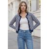 imageArachampCloz 100 Cotton Cropped Cardigan for Women Button Up Lightweight Sweater Business Casual Outfits 2026Navy