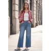 imageArachampCloz 100 Cotton Cropped Cardigan for Women Button Up Lightweight Sweater Business Casual Outfits 2026Red