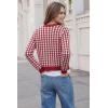 imageArachampCloz 100 Cotton Cropped Cardigan for Women Button Up Lightweight Sweater Business Casual Outfits 2026Red