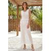 imageArachampCloz Womens 100 Cotton Crochet Fringe Boho Summer Sweater Vest Beach Cover UpsBeige