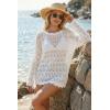 imageArachampCloz Womens 100 Cotton Oversized Swimsuit Cover Up Off Shoulder Boat Neck Breathable Beach Crochet Summer 2026White