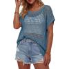 imageArachampCloz Womens Cotton Oversized Short Sleeve Sweater Crochet Tops Off Shoulder Resort Wear Beach Cover Up Summer 2026Navy Blue