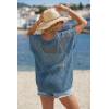 imageArachampCloz Womens Cotton Oversized Short Sleeve Sweater Crochet Tops Off Shoulder Resort Wear Beach Cover Up Summer 2026Navy Blue
