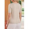 imageArachampCloz Womens Wool Blend Cropped Lightweight Short Sleeve Business Casual Cardigan TopsAapricot