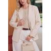 imageArachampCloz Womens Wool Blend Cropped Lightweight Short Sleeve Business Casual Cardigan TopsAapricot