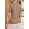 imageArachampCloz Womens Wool Blend Cropped Lightweight Short Sleeve Business Casual Cardigan TopsAcamel