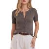 imageArachampCloz Womens Wool Blend Cropped Lightweight Short Sleeve Business Casual Cardigan TopsAcoffee