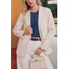 imageArachampCloz Womens Wool Blend Cropped Lightweight Short Sleeve Business Casual Cardigan TopsAdark Blue