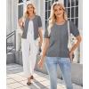 imageArachampCloz Womens Wool Blend Cropped Lightweight Short Sleeve Business Casual Cardigan TopsGrey