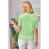 imageArachampCloz Womens Wool Blend Cropped Lightweight Short Sleeve Business Casual Cardigan TopsLight Green