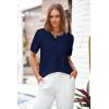 imageArachampCloz Womens Wool Blend Cropped Lightweight Short Sleeve Business Casual Cardigan TopsNavy