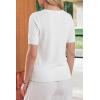 imageArachampCloz Womens Wool Blend Cropped Lightweight Short Sleeve Business Casual Cardigan TopsOffwhite