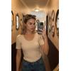 imageArachampCloz Womens 100 Cotton Short Sleeve Sweater Scoop Neck Lightweight Business Casual Outfits Spring Tops 2026Apricot