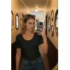 imageArachampCloz Womens 100 Cotton Short Sleeve Sweater Scoop Neck Lightweight Business Casual Outfits Spring Tops 2026Black