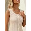 imageArachampCloz Womens 100 Cotton Sleeveless Tank Tops Sweater Vest Ruffle Beach Resort Cruise Wear Trendy Summer 2026Apricot