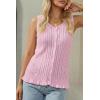 imageArachampCloz Womens 100 Cotton Sleeveless Tank Tops Sweater Vest Ruffle Beach Resort Cruise Wear Trendy Summer 2026Pink