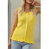 imageArachampCloz Womens 100 Cotton Sleeveless Tank Tops Sweater Vest Ruffle Beach Resort Cruise Wear Trendy Summer 2026Yellow