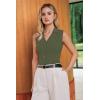 imageArachampCloz Womens 100 Cotton Slim Fit Button Down Summer Business Casual Tank Tops 2026Army Green