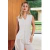 imageArachampCloz Womens 100 Cotton Slim Fit Button Down Summer Business Casual Tank Tops 2026Beige