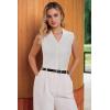 imageArachampCloz Womens 100 Cotton Slim Fit Button Down Summer Business Casual Tank Tops 2026Beige