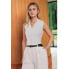 imageArachampCloz Womens 100 Cotton Slim Fit Button Down Summer Business Casual Tank Tops 2026Beige