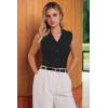 imageArachampCloz Womens 100 Cotton Slim Fit Button Down Summer Business Casual Tank Tops 2026Black