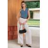 imageArachampCloz Womens 100 Cotton Slim Fit Button Down Summer Business Casual Tank Tops 2026Denim