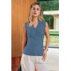 imageArachampCloz Womens 100 Cotton Slim Fit Button Down Summer Business Casual Tank Tops 2026Denim