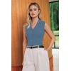 imageArachampCloz Womens 100 Cotton Slim Fit Button Down Summer Business Casual Tank Tops 2026Denim